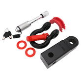 4WD Recovery Hitch Tow Bar With Hitch Pin Lock & Rubber Protector – Heavy Duty Forged Steel